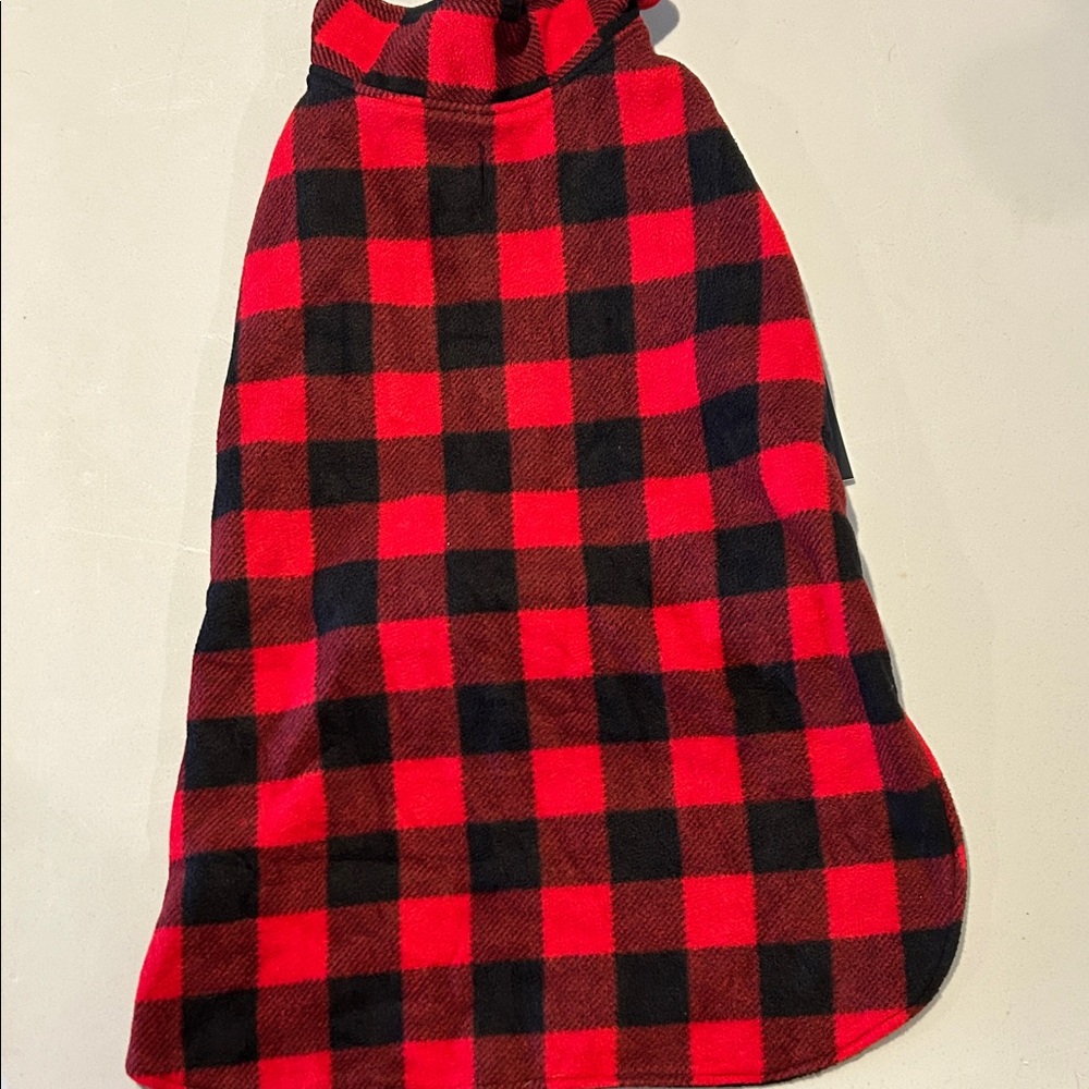 Plaid Dog Coat - Red and Black